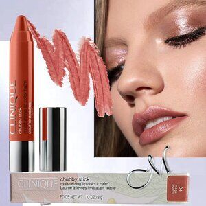 Clinique Chubby Stick Moisturizing Lip Colour Balm ~04 mega melon (Coral) 3g NIB